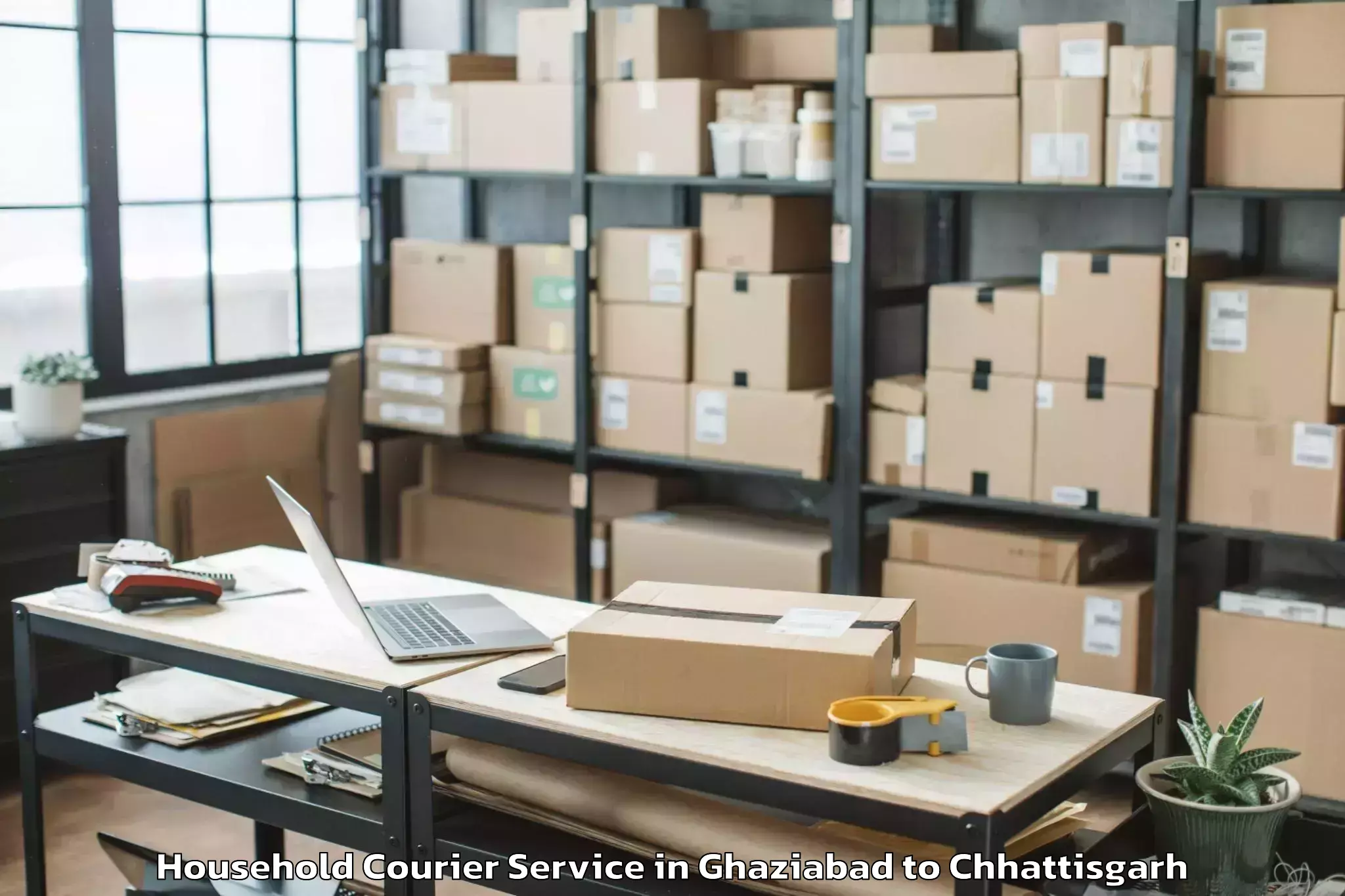 Affordable Ghaziabad to Lohandiguda Household Courier